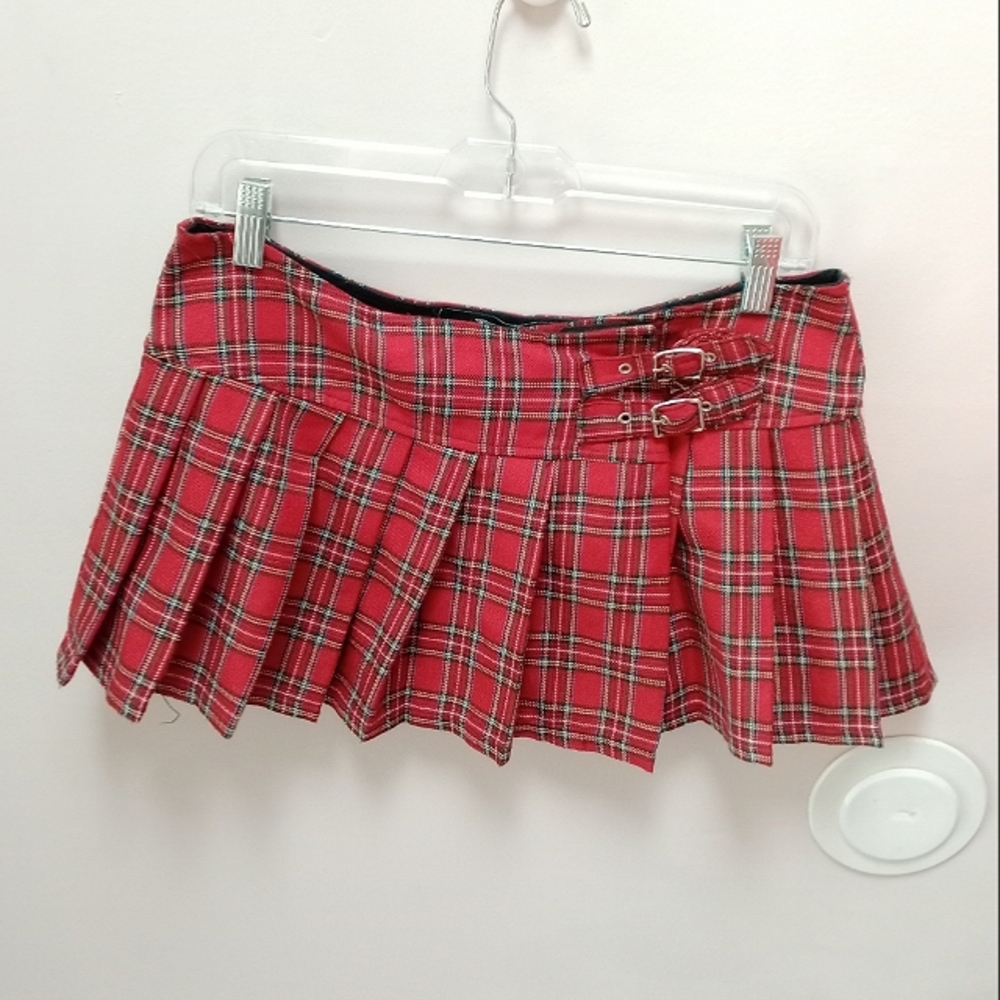 Y2K Lip Service Plaid Pleated Mini Skirt
